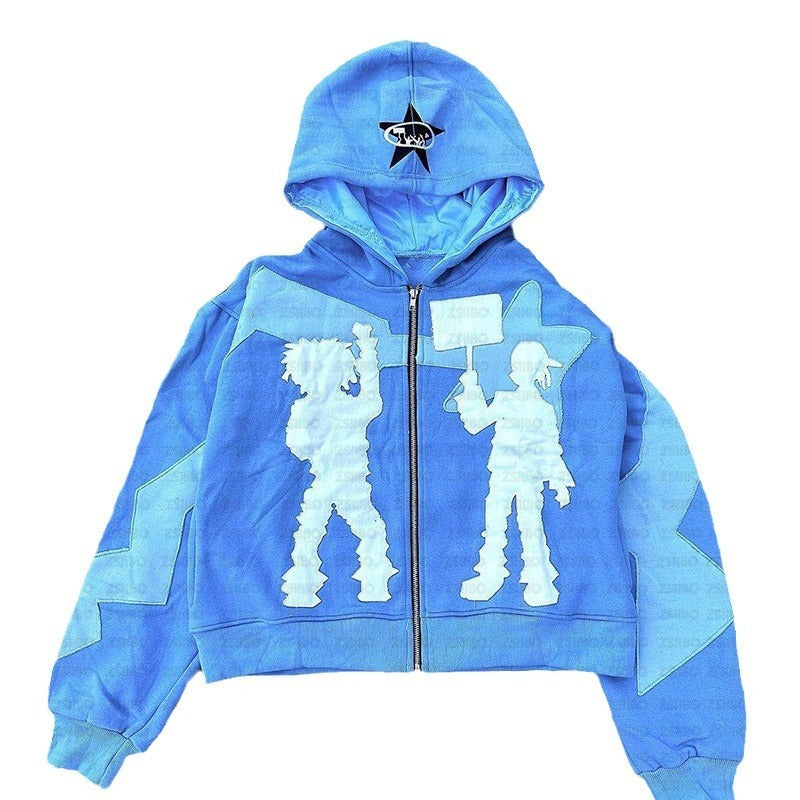 Y2g Personality Hip Hop Style Hooded Cardigan