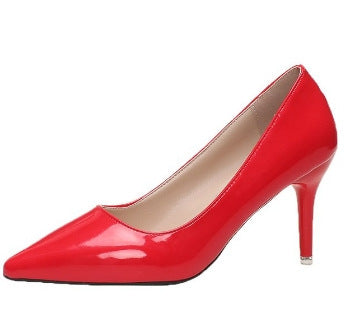 Patent Leather Plus Size High Heels