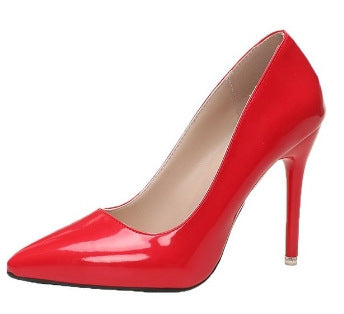 Patent Leather Plus Size High Heels