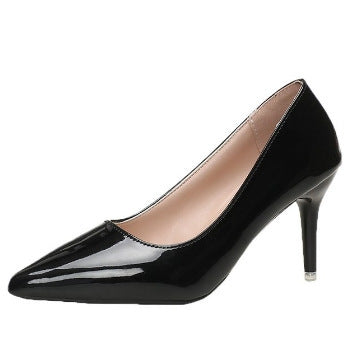 Patent Leather Plus Size High Heels