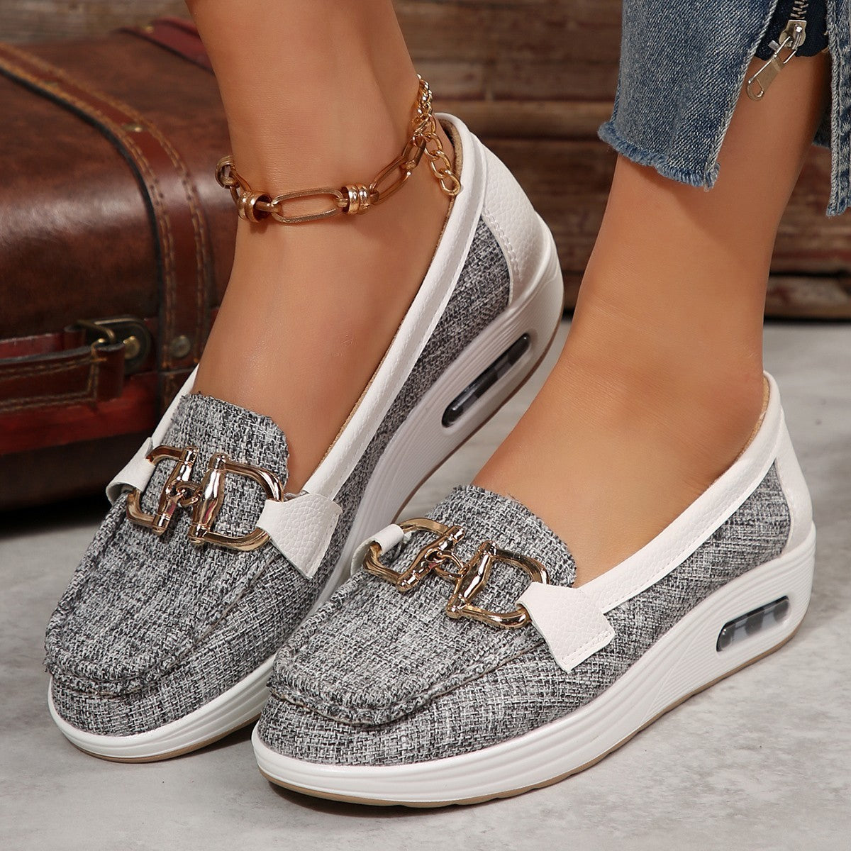 Fly-kit Mesh Metal Casual shoes