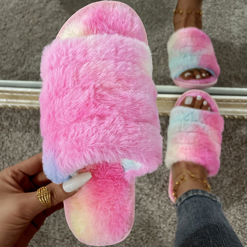 New Autumn And Winter Fluffy Slippers