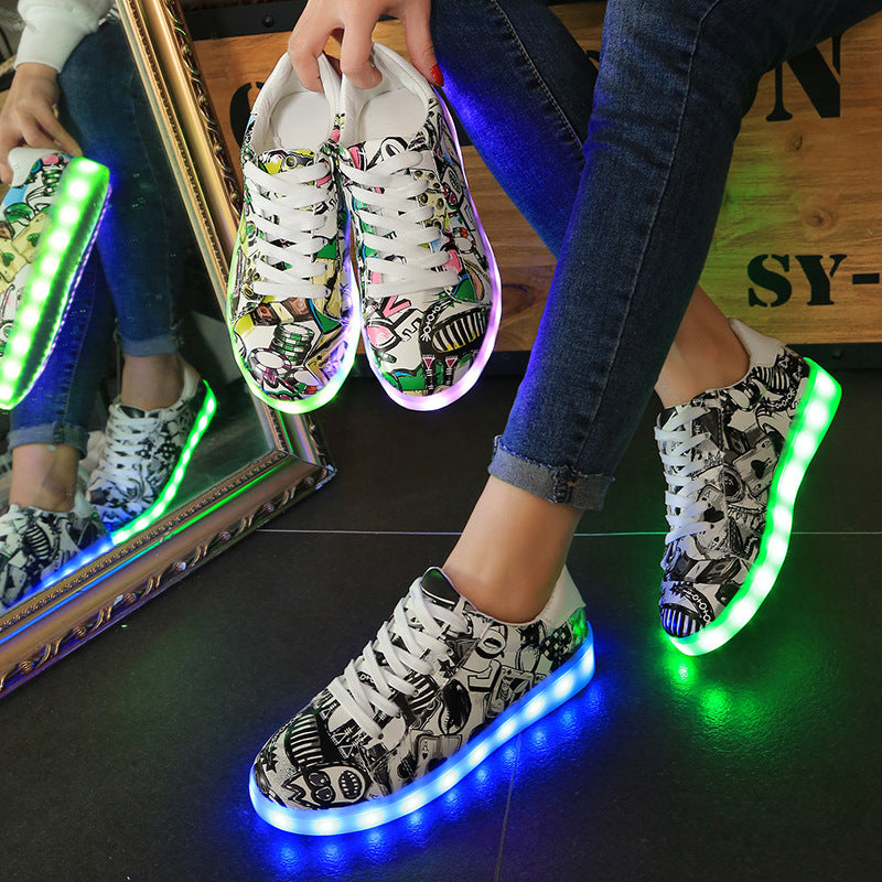 Spring And Autumn Colorful Luminous Shoes