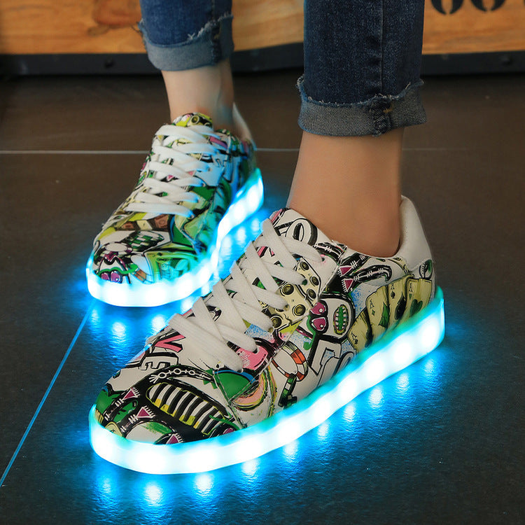 Spring And Autumn Colorful Luminous Shoes