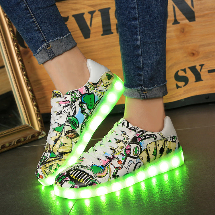 Spring And Autumn Colorful Luminous Shoes