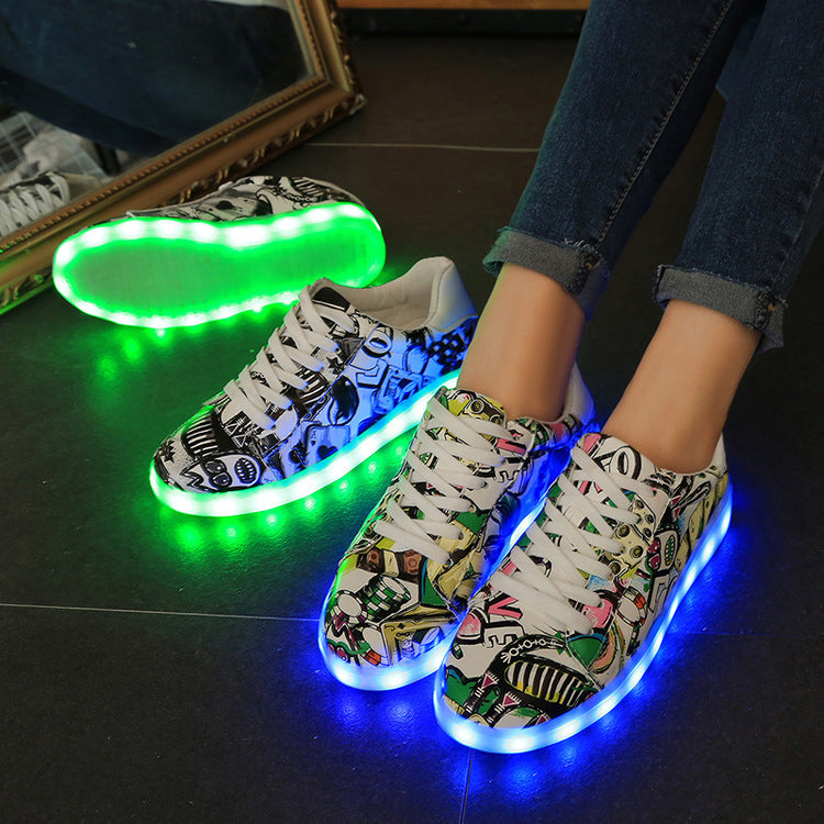 Spring And Autumn Colorful Luminous Shoes